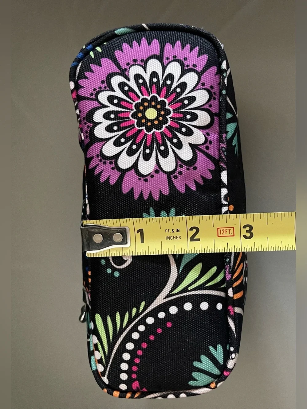 Vera Bradley Compact Makeup Bag/Cosmetic Case in Retired Bandana Swirl Pattern